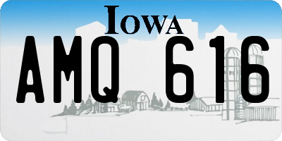 IA license plate AMQ616