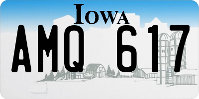IA license plate AMQ617