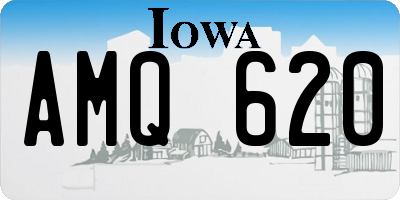 IA license plate AMQ620