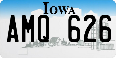 IA license plate AMQ626