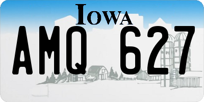 IA license plate AMQ627