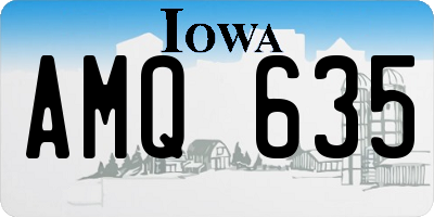 IA license plate AMQ635