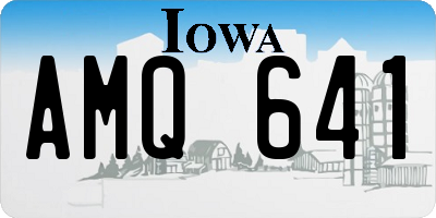 IA license plate AMQ641