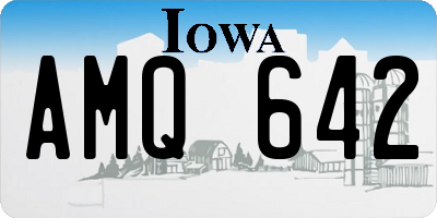 IA license plate AMQ642