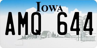 IA license plate AMQ644