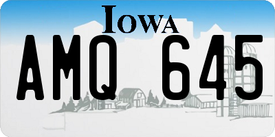IA license plate AMQ645