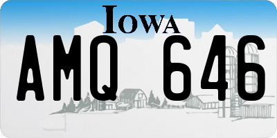 IA license plate AMQ646