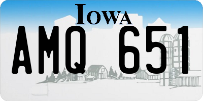 IA license plate AMQ651