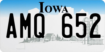 IA license plate AMQ652
