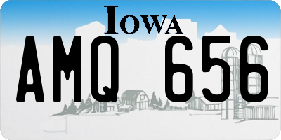 IA license plate AMQ656