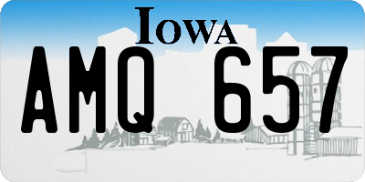 IA license plate AMQ657