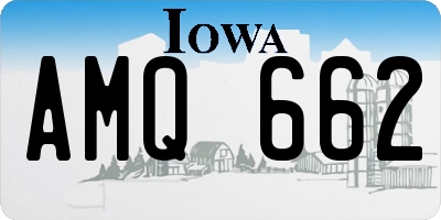 IA license plate AMQ662