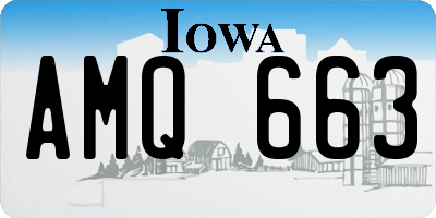 IA license plate AMQ663