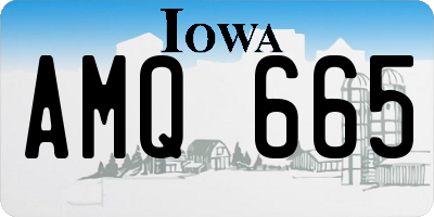 IA license plate AMQ665
