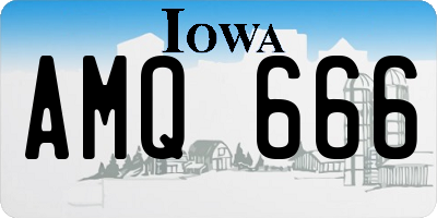 IA license plate AMQ666