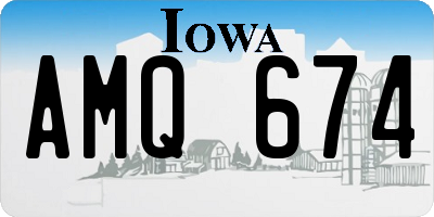 IA license plate AMQ674