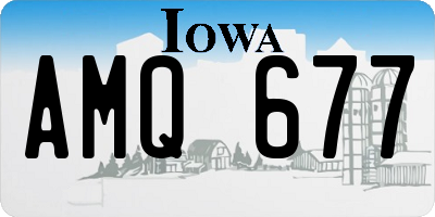 IA license plate AMQ677