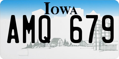 IA license plate AMQ679