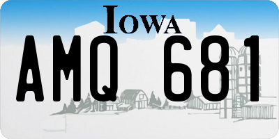 IA license plate AMQ681