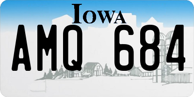 IA license plate AMQ684