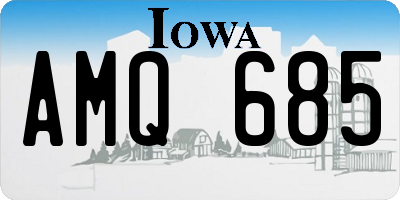 IA license plate AMQ685