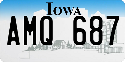 IA license plate AMQ687
