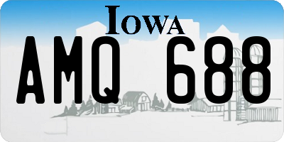 IA license plate AMQ688