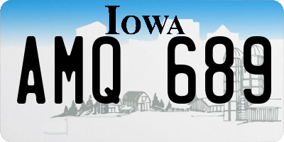 IA license plate AMQ689