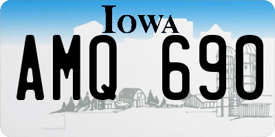 IA license plate AMQ690