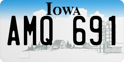 IA license plate AMQ691