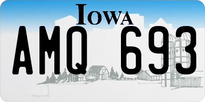 IA license plate AMQ693