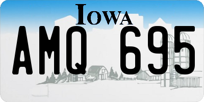 IA license plate AMQ695