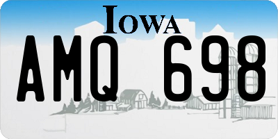 IA license plate AMQ698