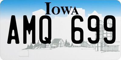 IA license plate AMQ699