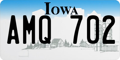 IA license plate AMQ702