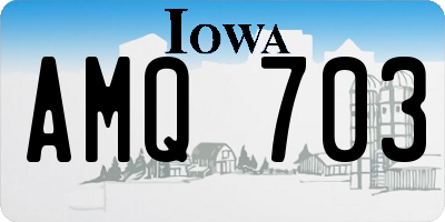 IA license plate AMQ703