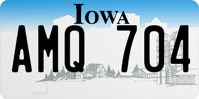 IA license plate AMQ704