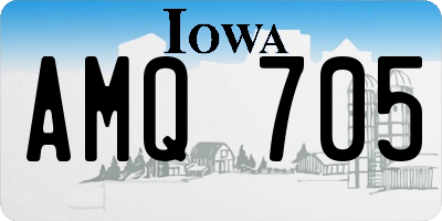 IA license plate AMQ705
