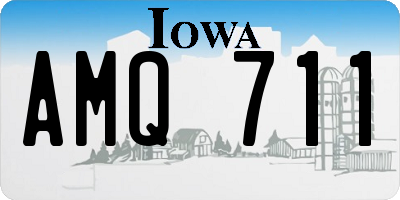 IA license plate AMQ711