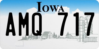 IA license plate AMQ717