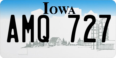 IA license plate AMQ727