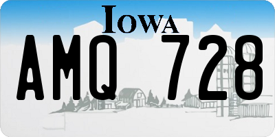 IA license plate AMQ728