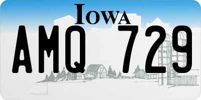 IA license plate AMQ729