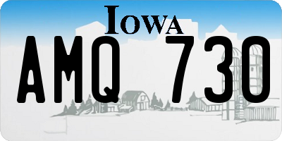 IA license plate AMQ730