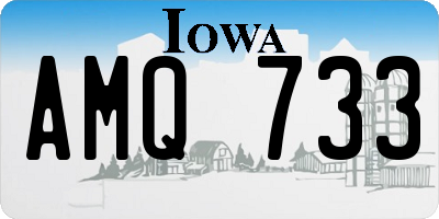 IA license plate AMQ733