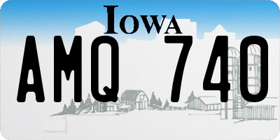IA license plate AMQ740