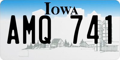 IA license plate AMQ741