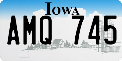 IA license plate AMQ745