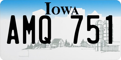 IA license plate AMQ751