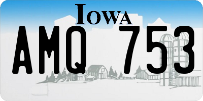 IA license plate AMQ753